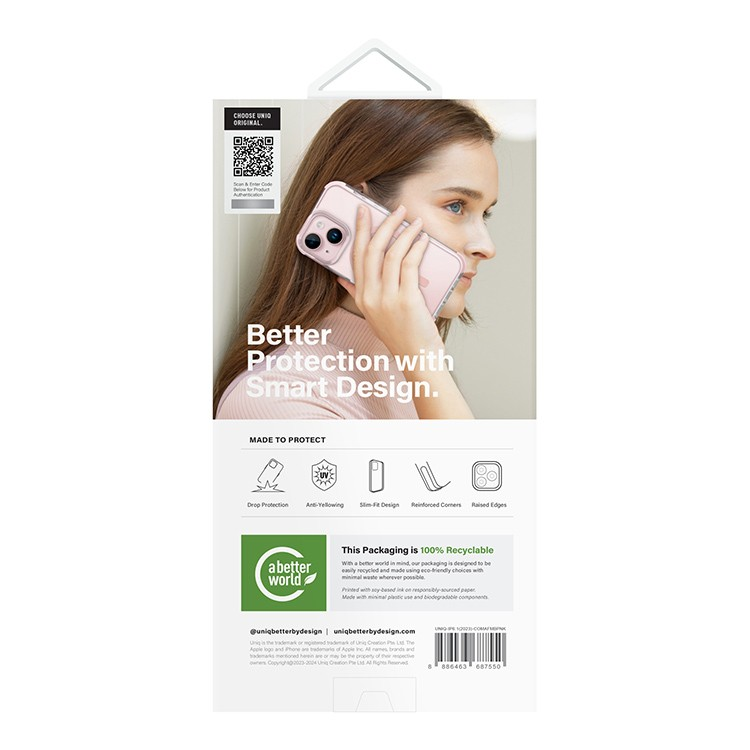 Чехол для iPhone 15 Plus UNIQ Combat Cool mint, картинка 3