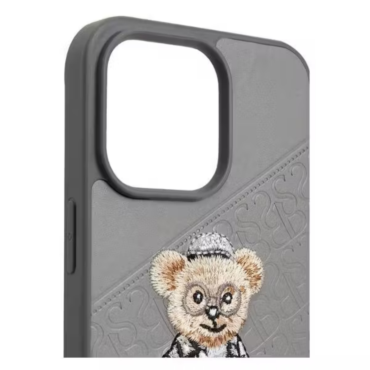 Чехол для iPhone 15 Pro Max Fashion Pet, Gray Smiling Bear, картинка 2