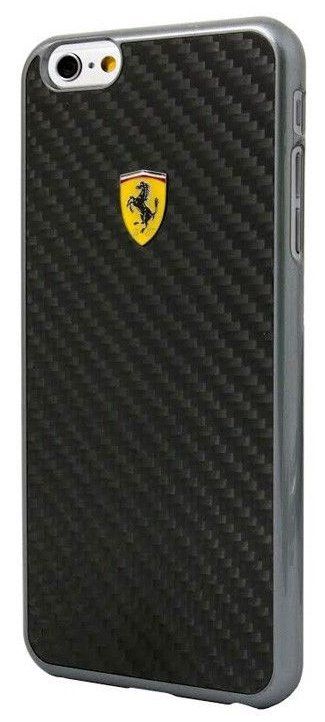 Чехол Ferrari iPhone 6 Plus Formula One Hard Real Carbon - Black