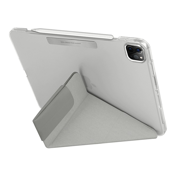 Чехол UNIQ Camden Protect and Charge Apple Pencil для iPad Pro 11 / Air 4 (2018-2022), серый, картинка 3