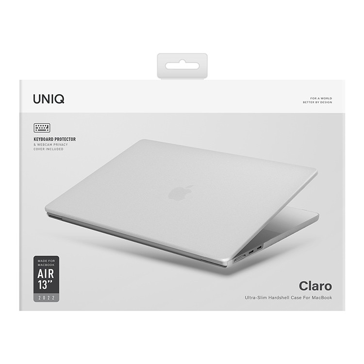 Чехол-накладка UNIQ Claro Webcam Privacy для MacBook Air 13 2022, матовый прозрачный, картинка 3