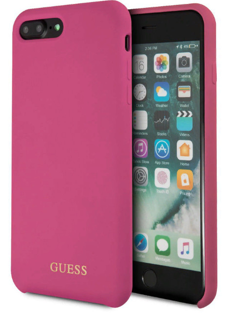 Чехол GUESS iPhone 7/8 Plus Silicone Collection Hard Pink