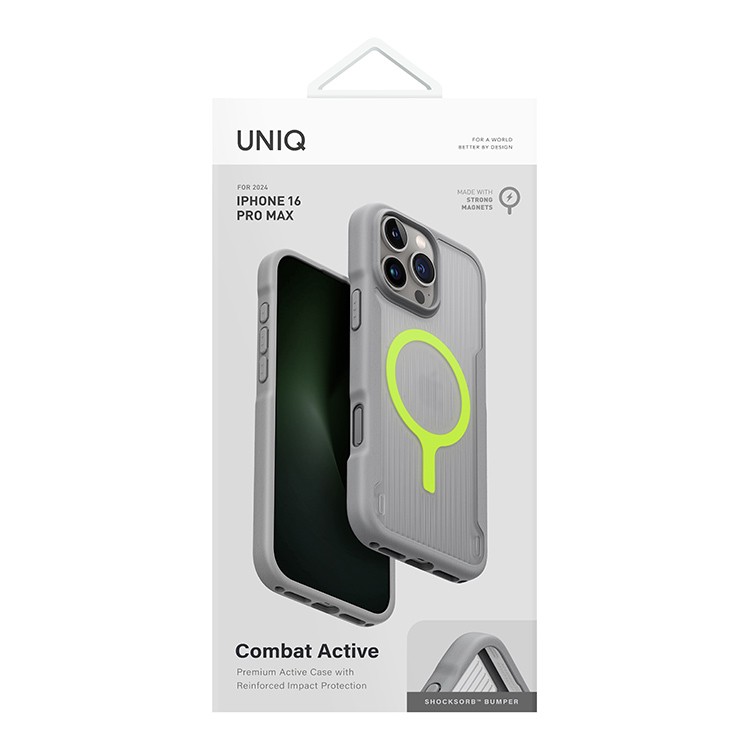 Чехол для iPhone 16 Pro Max UNIQ Combat Active Stone Grey, картинка 5