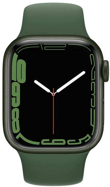 Apple Watch Series 7, 41 мм, цвета Green, спортивный браслет Green (MKN03RU/A) , картинка 2