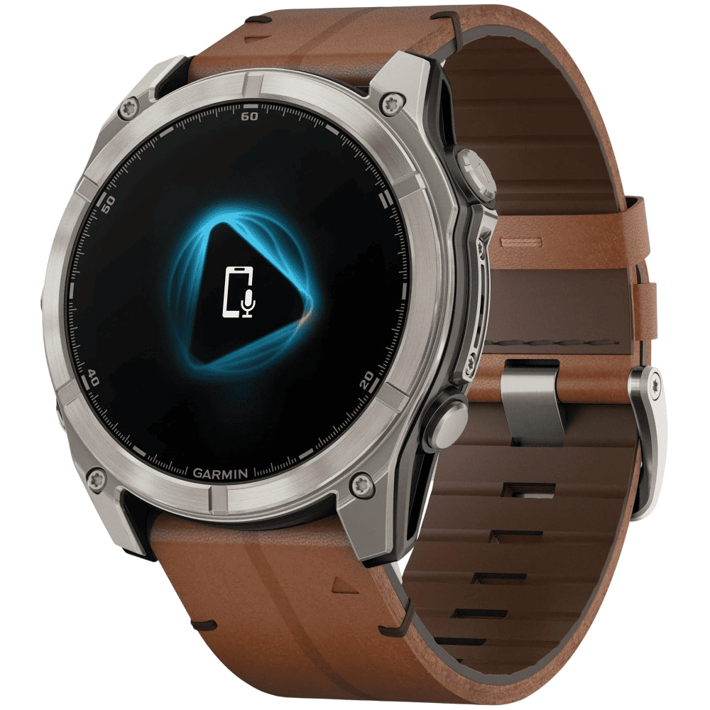Умные часы Garmin Fenix 8 51mm Amoled Sapphire кожаный ремешок "Chestnut" + ремешок "Graphite", картинка 1