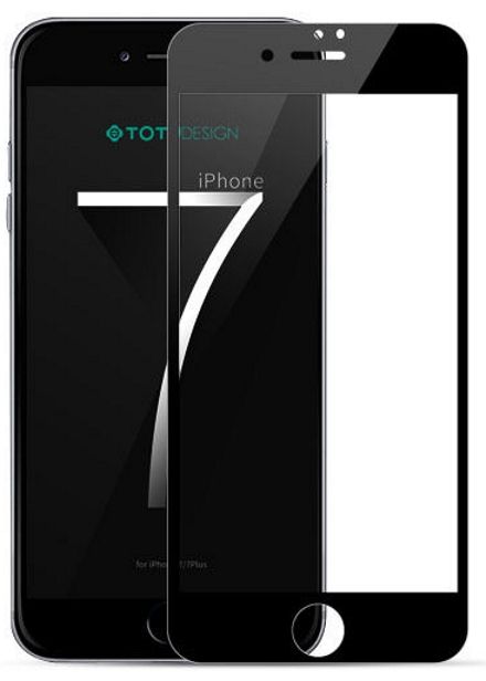 Защитное стекло TOTU 3D Tempered Glass iPhone 7 HD Clear Black, картинка 1