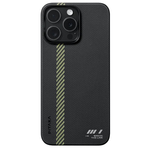 Чехол PITAKKA MagEZ Case 5 для iPhone 15 Pro Max, кевлар, Break the line