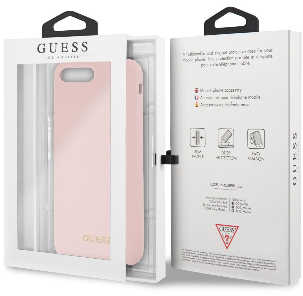 Чехол GUESS iPhone 7/8 Plus Silicone Collection Light Pink, картинка 5