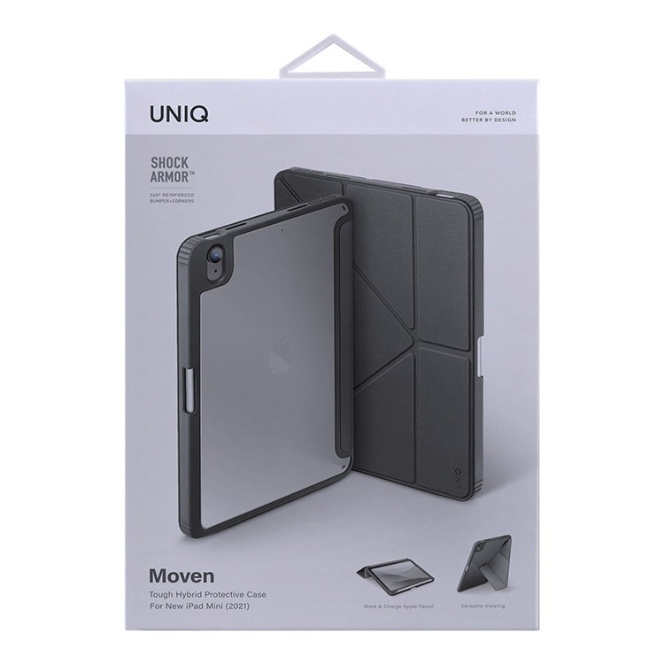 Чехол UNIQ Moven Shock Armor для iPad Mini 6 (2021), темно-серый, картинка 5