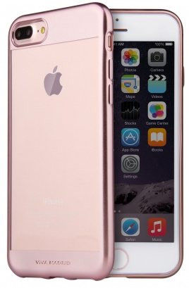 Чехол VIVA iPhone 7 Plus Metalico Borde Case TPU Rose Gold, картинка 2