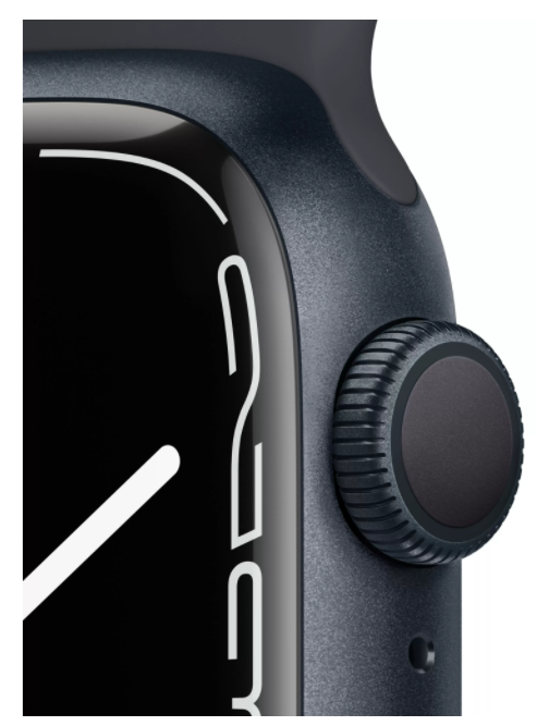 Apple Watch Series 7, 41 мм, цвета Midnight, спортивный браслет Midnight, картинка 3