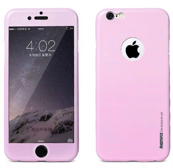 Защитное стекло REMAX iPhone 6/6S Apple Skin - Pink