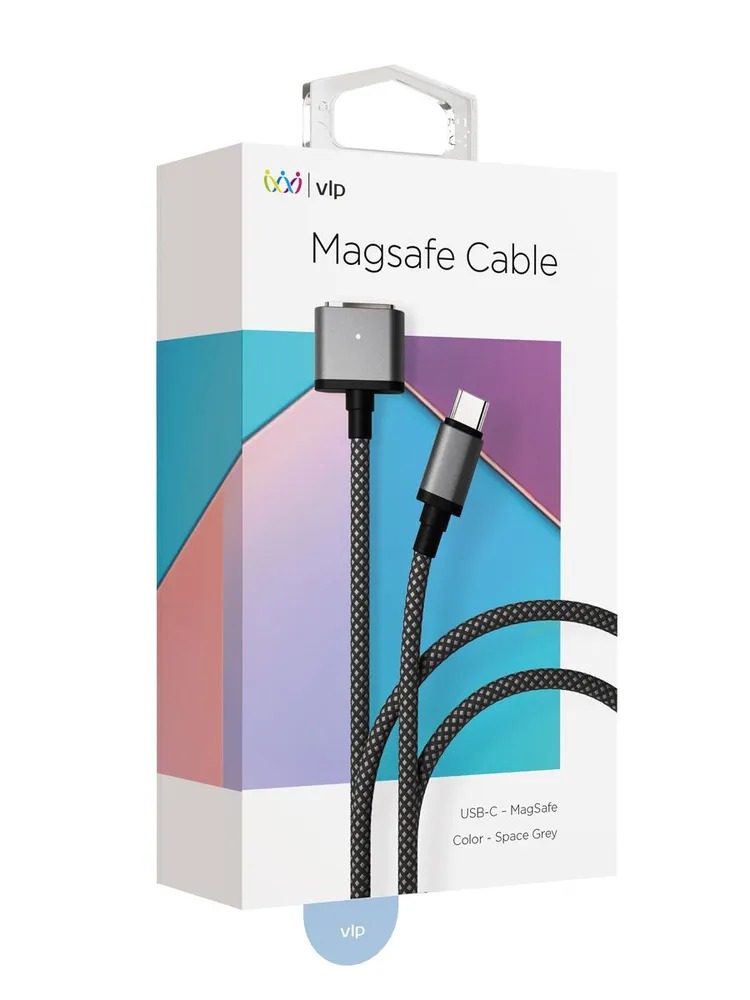 Дата-кабель VLP Cable USB-C MagSafe 2.0м, серый космос, картинка 2