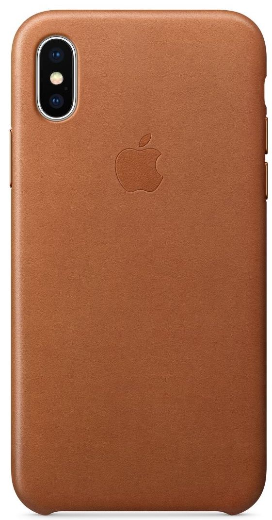 Кожаный чехол Apple iPhone X Leather Case Brown