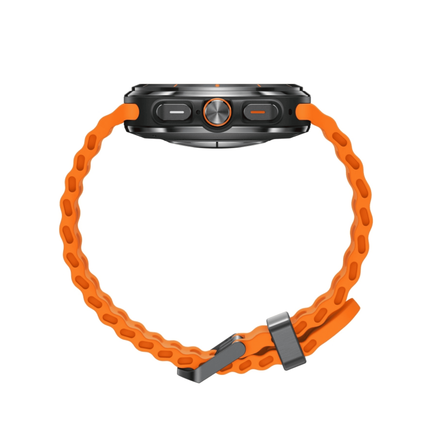 Умные часы Samsung Galaxy Watch Ultra (2025) LTE 47mm Titanium Grey Marine Band Orange, картинка 4