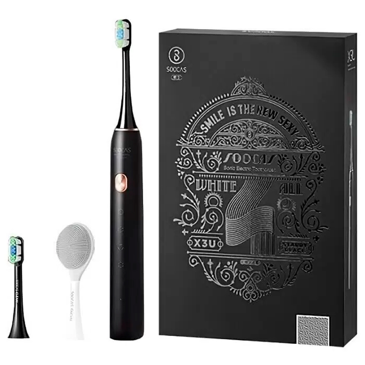Электрическая зубная щетка Soocas X3U Sonic Electric Toothbrush Smile is the new sexy, черная, картинка 2