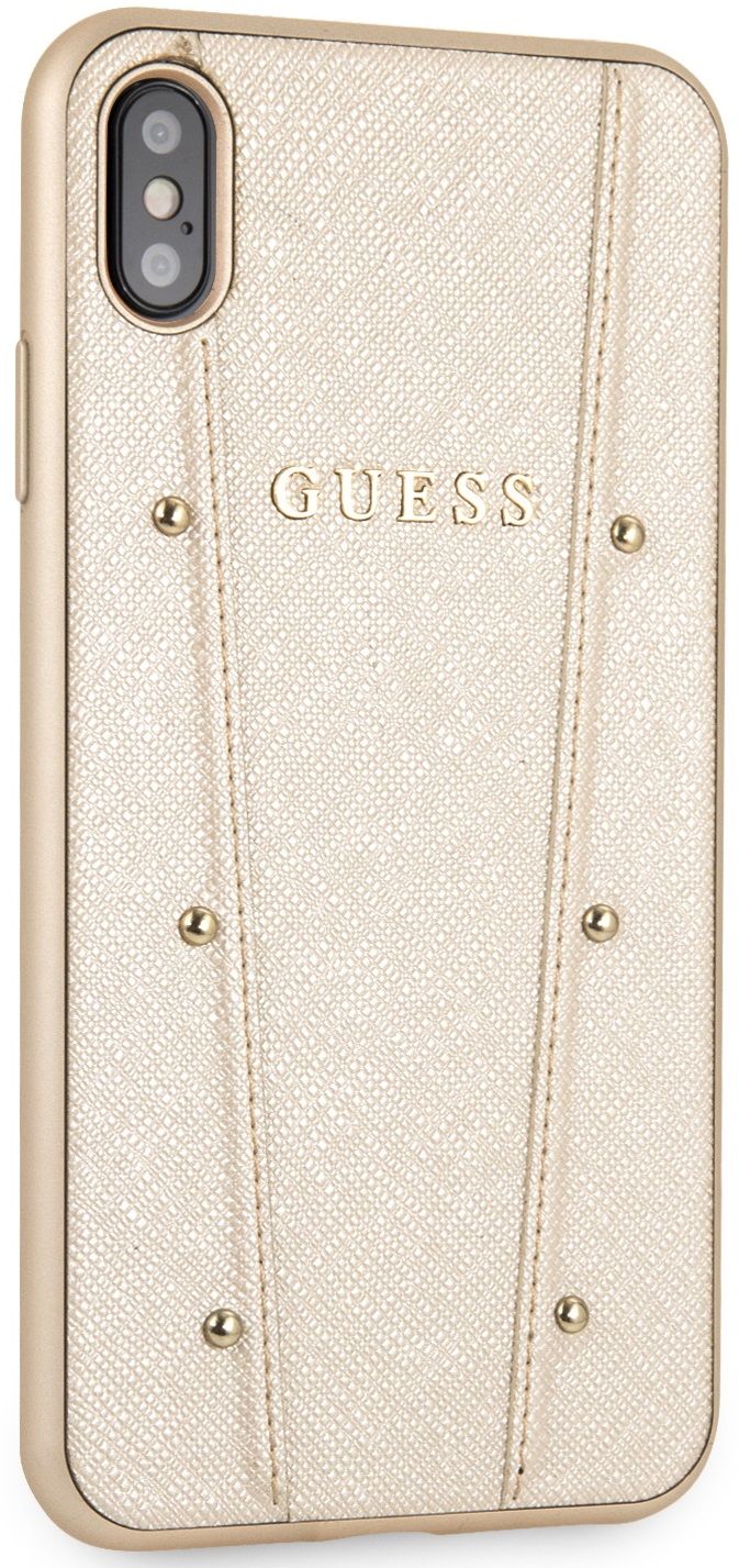 Чехол GUESS iPhone XS Max KAIA collection Hard золотой, картинка 6