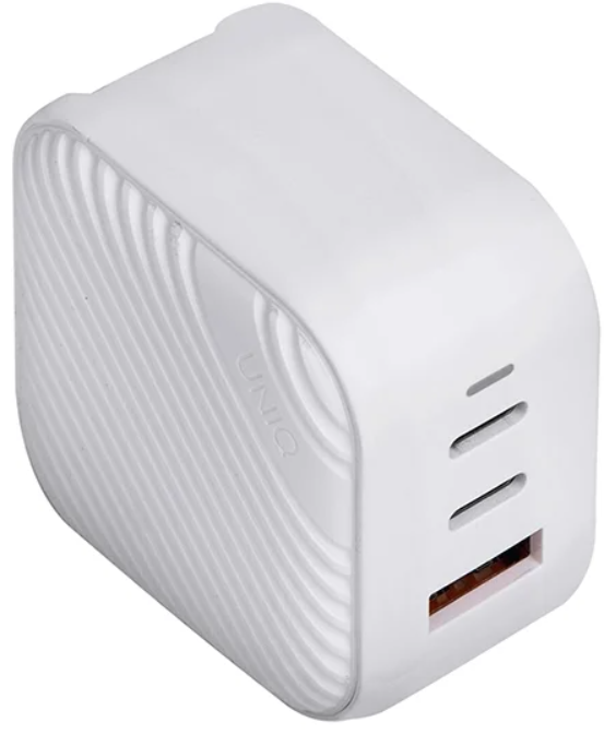 СЗУ UNIQ Verge Pro Compact Wall Charger GaN 66W USB-C + USB-A Smart IQ White, картинка 4