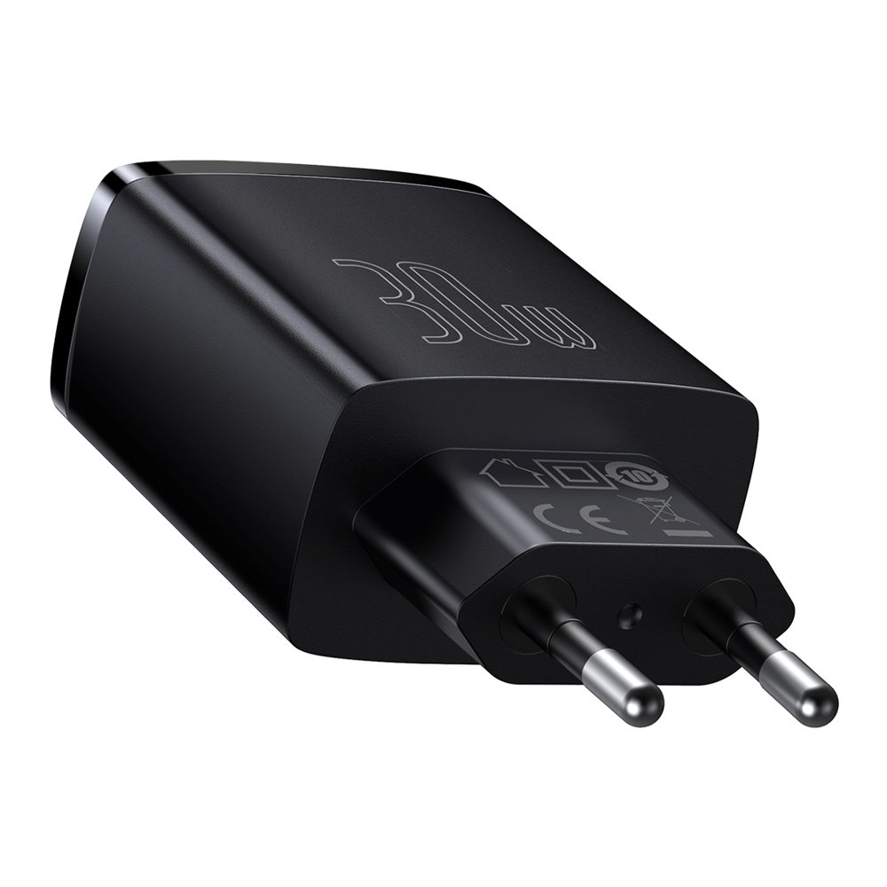 Сетевое зарядное устройство Baseus GaN 5 Pro Fast Charger 65W USB+2Type-C, черный, картинка 4