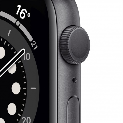 Часы Apple Watch Series 6 GPS 44mm Space Gray Aluminum Case with Black Sport Band (M00H3RU/A), картинка 2