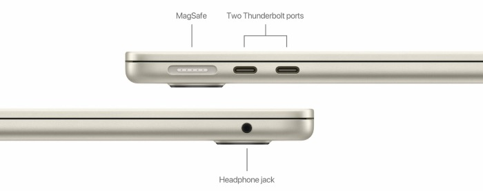 Ноутбук Apple MacBook Air 15" Starlight (Early 2024) MRYT3 (8C CPU/10C GPU/M3/8Гб/512Гб SSD), картинка 5