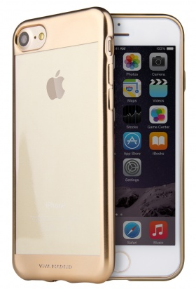Чехол VIVA iPhone 7 Metalico Borde Case TPU Gold