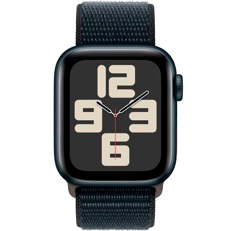 Apple Watch SE 2023, 44 мм, алюминий цвета «Midnight», ремешок Loop цвета «Midnight», картинка 4