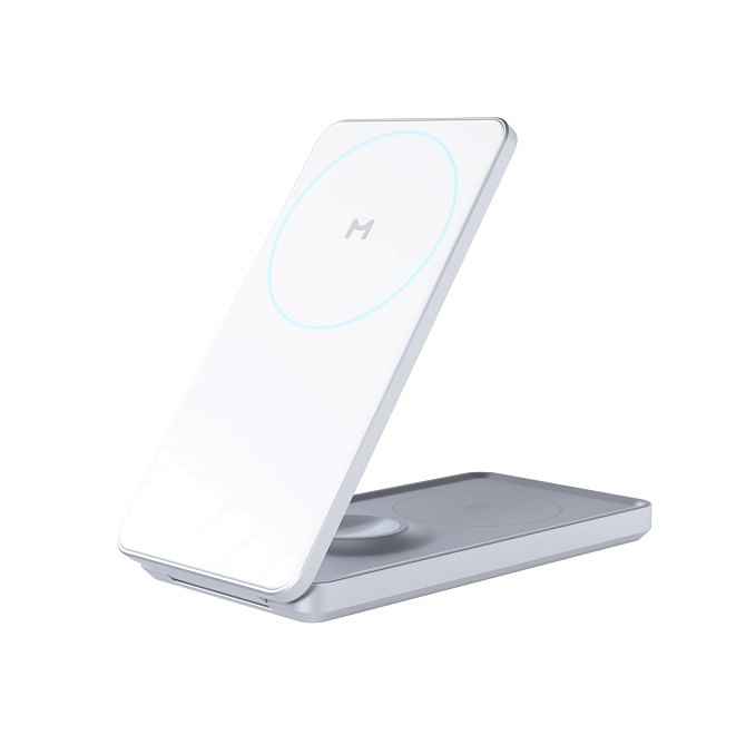 Беспроводное зарядное устройство Magssory 3in1 Flip для Apple, Silver , картинка 3