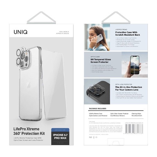 Чехол для iPhone 14 Pro UNIQ LifePro Xtreme 360 Protection Kit, картинка 5