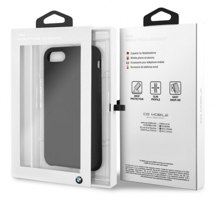 Чехол BMW iPhone 8 Plus Signature Liquid Silicone Hard TPU Black, слайд 4