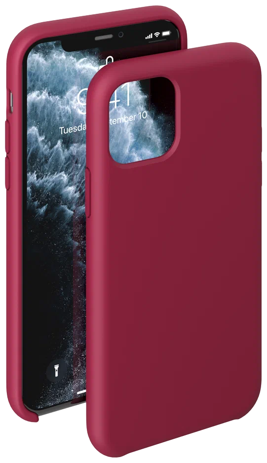 Чехол для iPhone 11 Pro Silicone Case, бордовый, картинка 3