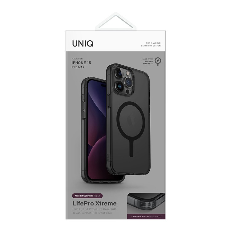 Чехол для iPhone 15 Pro Max UNIQ LifePro Xtreme Magnets Frost Gray, картинка 6