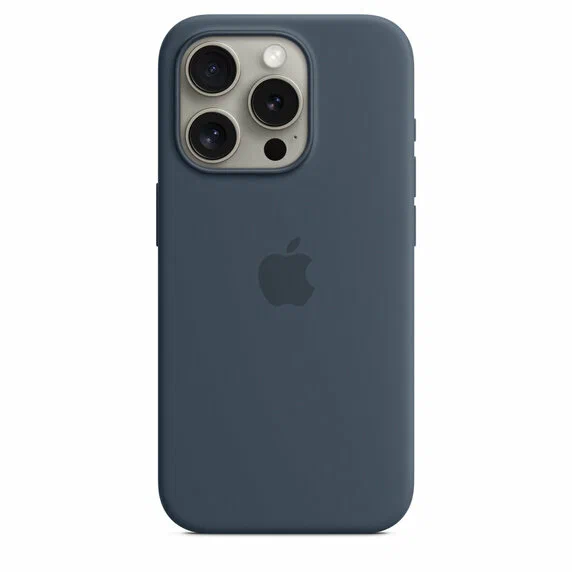 Чехол для iPhone 15 Pro Silicone Case Storm Blue Original