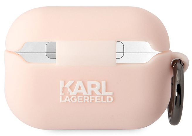 Чехол для AirPods Pro 2 KARL LAGERFELD Silicone case with ring NFT 3D Choupette Pink, картинка 2