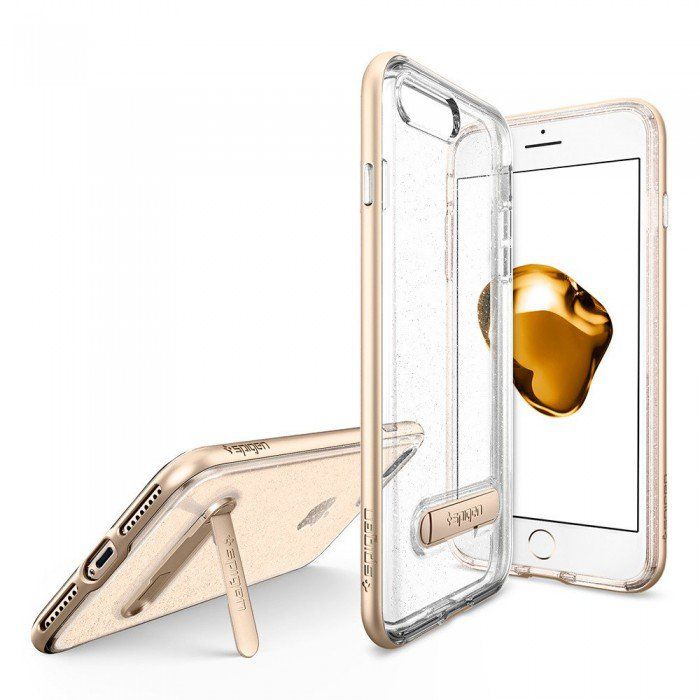 Чехол SGP iPhone 7 Plus Crystal Hybrid Glitter Gold Quartz, картинка 2