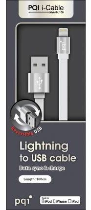 Кабель PQI i-Cable Metallic 100 Lightning - Silver, картинка 3