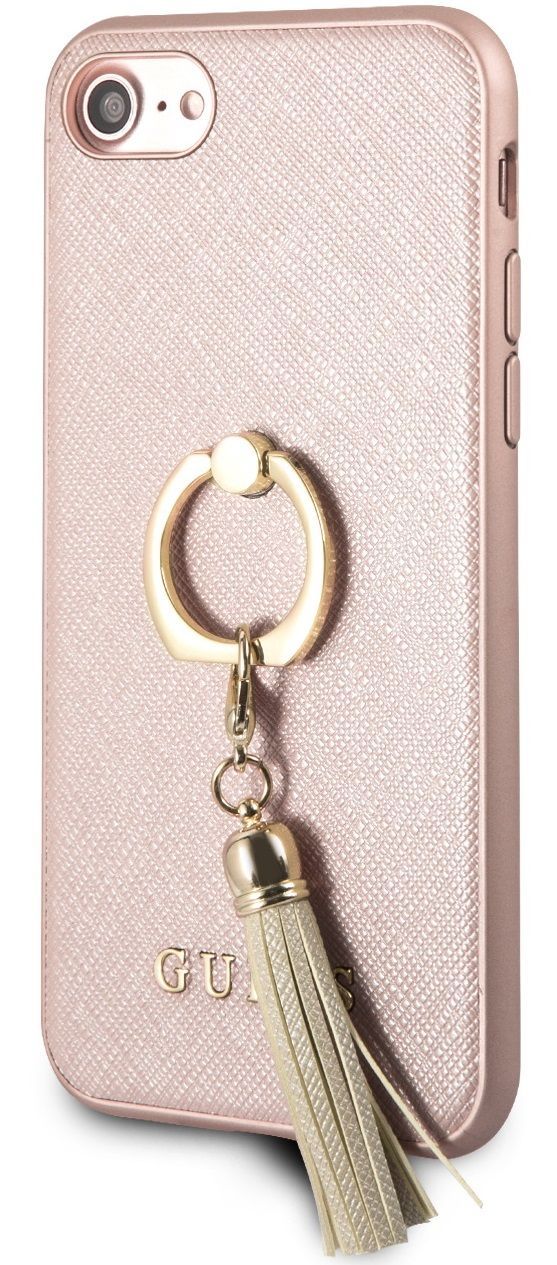 Чехол GUESS iPhone 7/8 Saffiano Hard Ring Pink, картинка 2