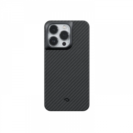 Чехол PITAKKA MagEZ 3 для iPhone 14 Pro, кевлар, черно-серый, слайд 1