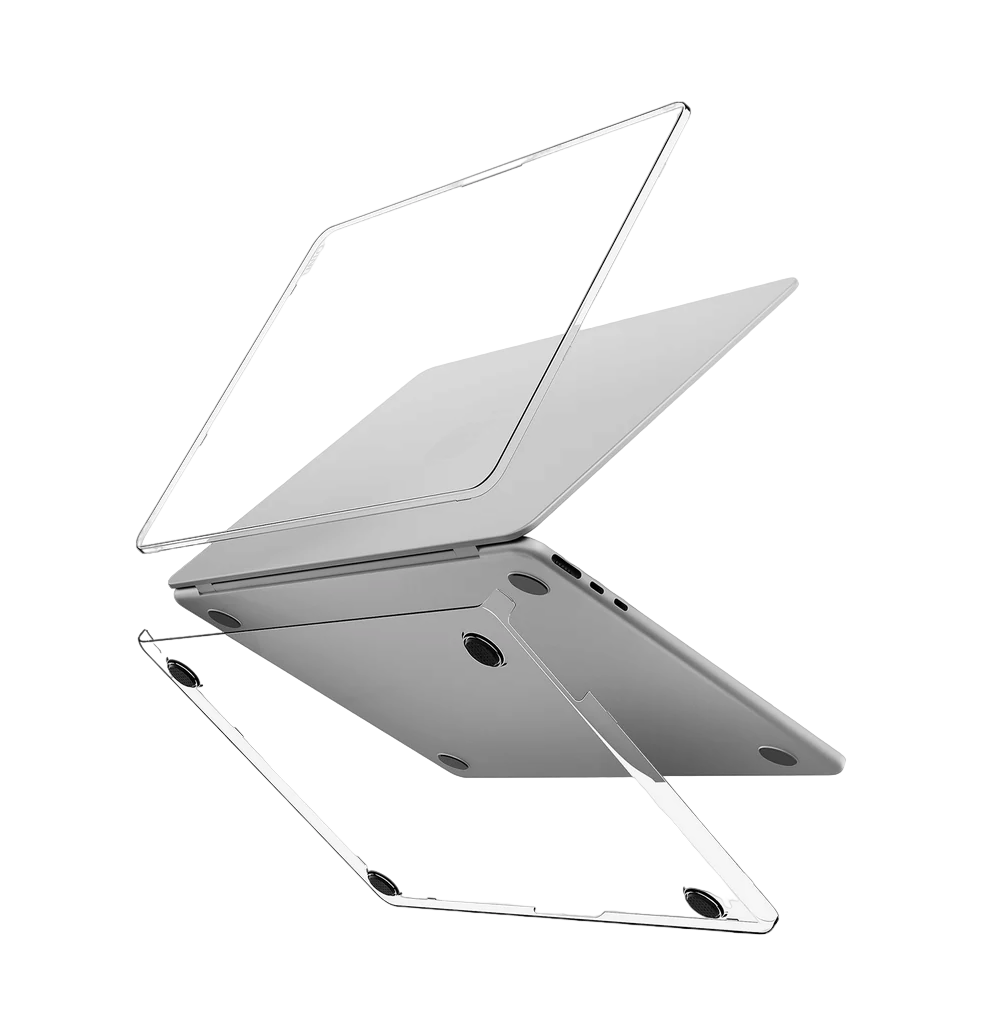Чехол-накладка UNIQ Vero для MacBook Air 13 2022 / 2024, Crystal Clear, картинка 4