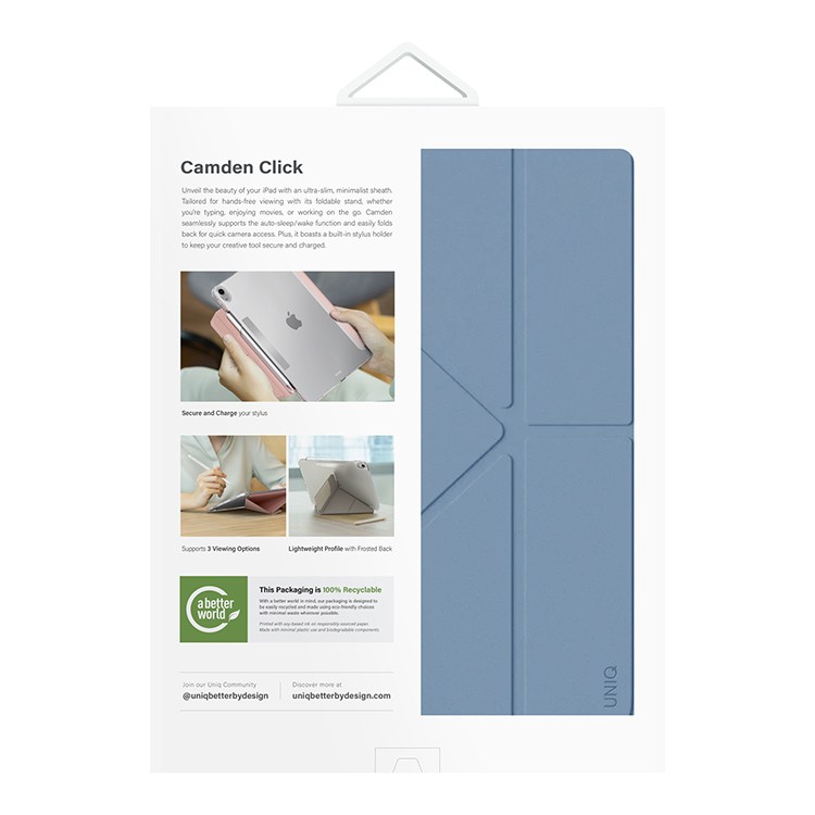 Чехол для iPad Air 13 UNIQ Camden Click Stone Blue, картинка 8