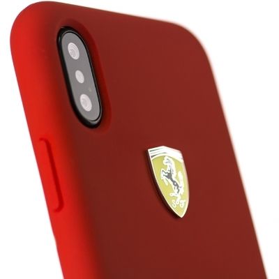 Чехол Ferrari iPhone X On-Track SF Silicone Case Hard PU Red, слайд 2