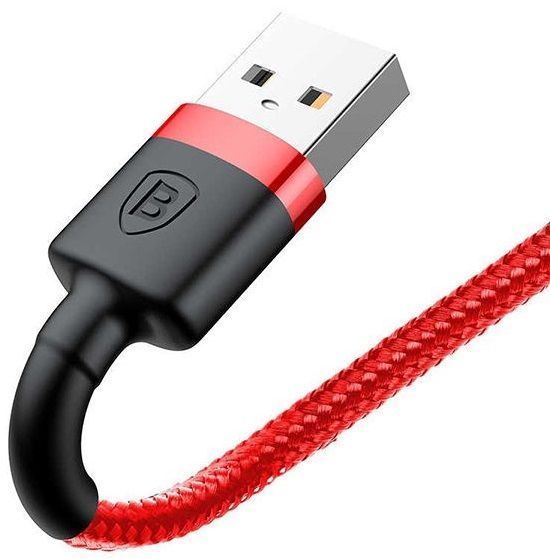 Кабель BASEUS Cafule Lightning Cable 1.5A 2.0m - Red/Red, картинка 2