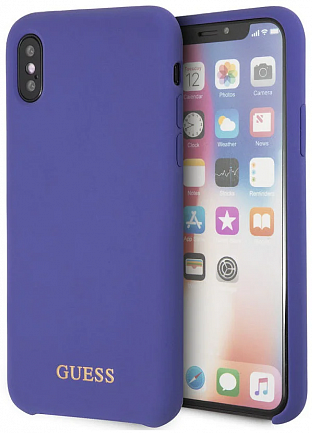 Чехол GUESS iPhone X/XS Silicone Collection Purple