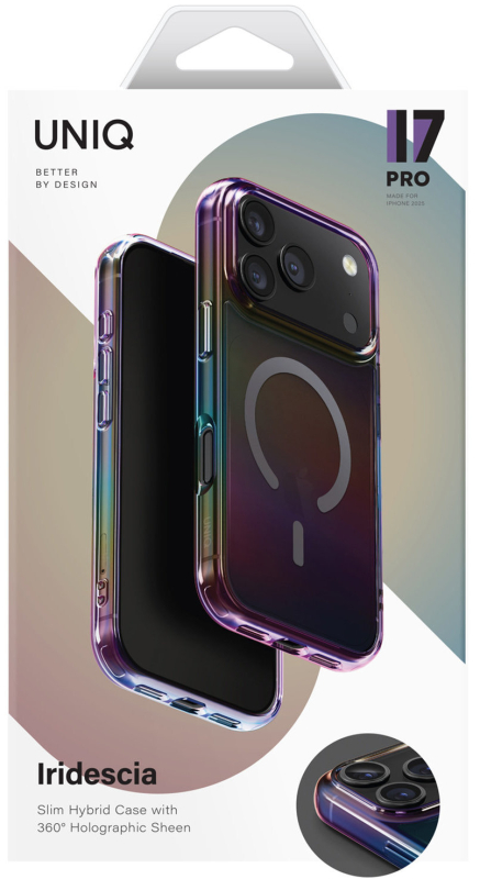 Чехол для iPhone 17 Pro Max UNIQ Iridescia Midnight Quartz MagSafe, картинка 6