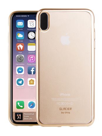 Чехол Uniq iPhone X Glacier - Frost Gold