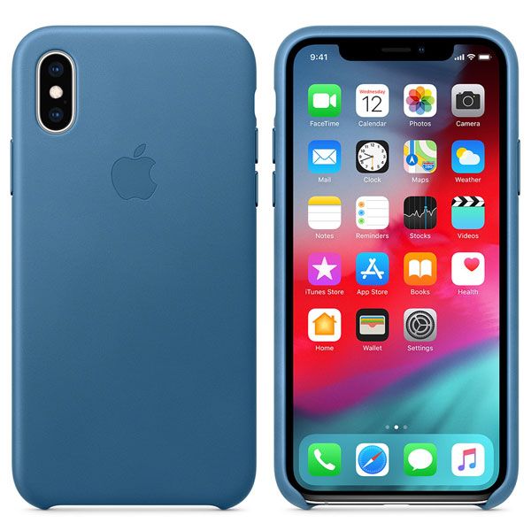 Кожаный чехол Apple iPhone XS Leather Case Cape Cod Blue, картинка 2