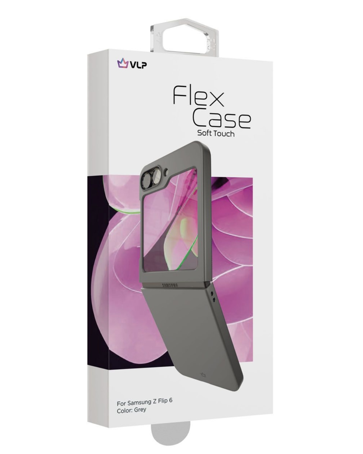 Чехол для Samsung Z Flip6 VLP Flex Case, серый , картинка 4
