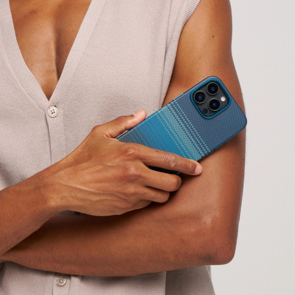 Чехол PITAKKA для iPhone 16 Pro Tactile Woven Сase Moonrise, картинка 5