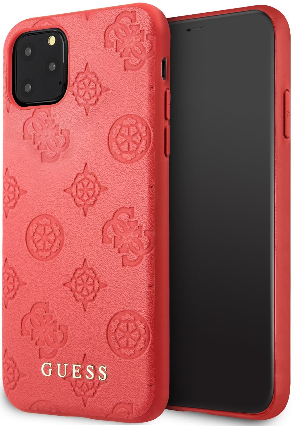 Чехол Guess для iPhone 11 Pro Max 4G Peony Debossed Hard PU Red