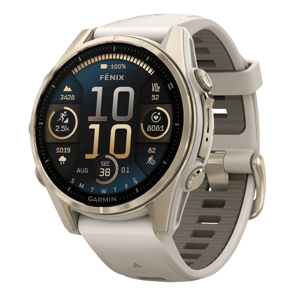 Умные часы Garmin Fenix 8 43mm Amoled Sapphire Soft Gold Fog Gray/Dark Sandstone Silicone Band
